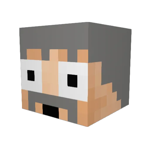 joshiels Minecraft avatar head, 3D render