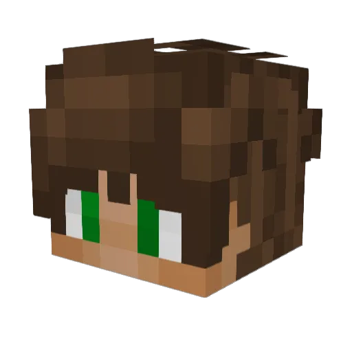 joshiko_ Minecraft avatar head, 3D render