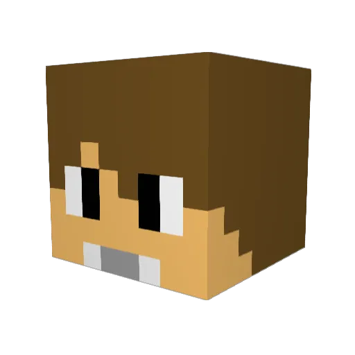 joshiyusei Minecraft avatar head, 3D render