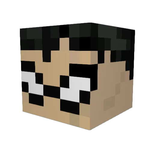 joshkazo Minecraft avatar head, 3D render