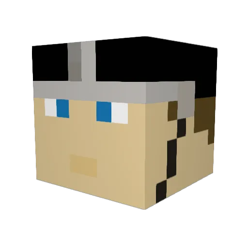 joshscan Minecraft avatar head, 3D render