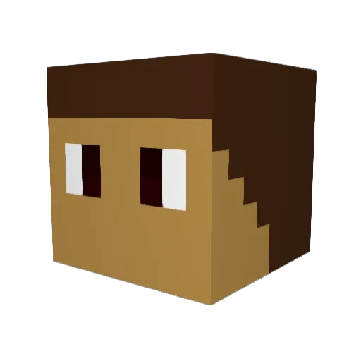 joshtans Minecraft avatar head, 3D render
