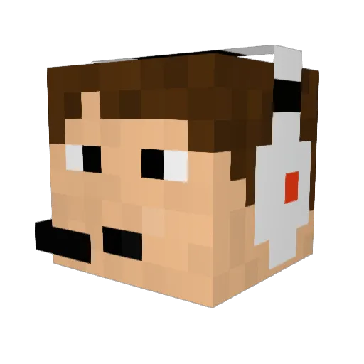 joshwenke Minecraft avatar head, 3D render