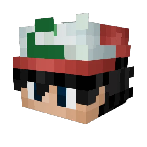 joshzj Minecraft avatar head, 3D render