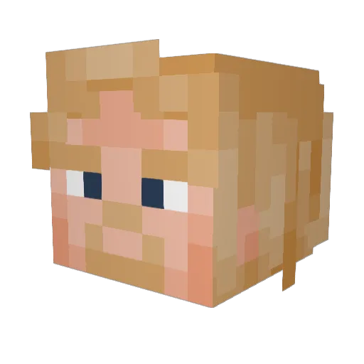 josiahmann Minecraft avatar head, 3D render