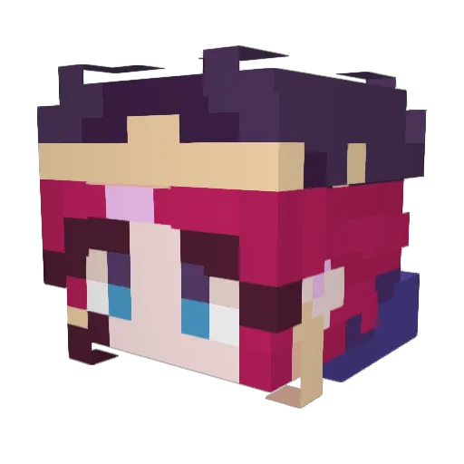 jota340 Minecraft avatar head, 3D render