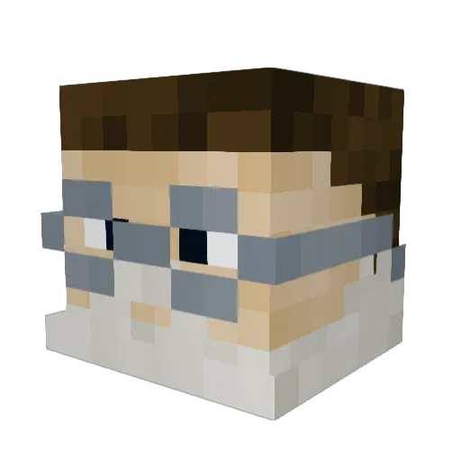 jotamil Minecraft avatar head, 3D render