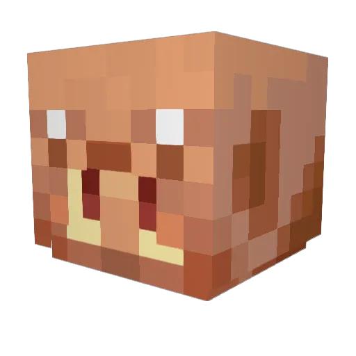 journal3082 Minecraft avatar head, 3D render