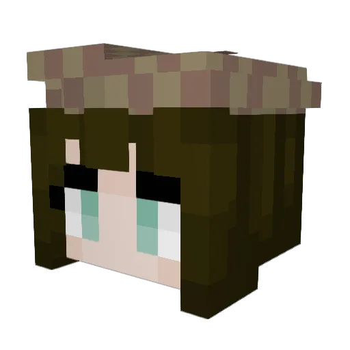 journalchan Minecraft avatar head, 3D render