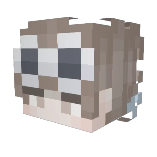 jouzin Minecraft avatar head, 3D render