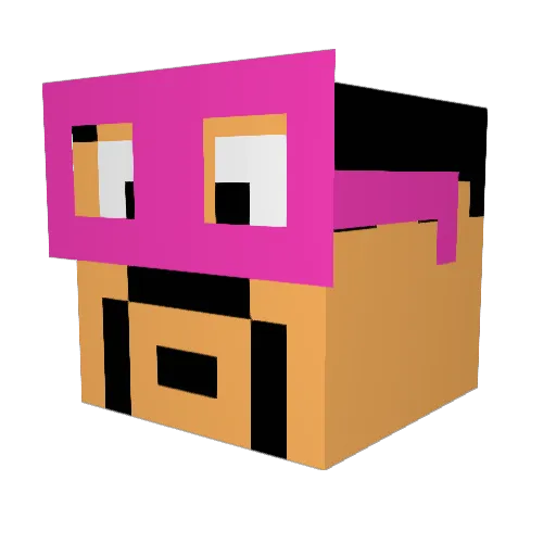 joxx1N Minecraft avatar head, 3D render