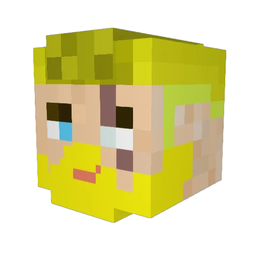 joy87play Minecraft avatar head, 3D render