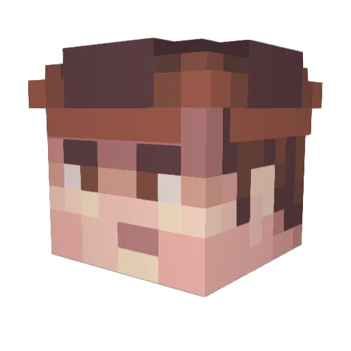 joycrews Minecraft avatar head, 3D render