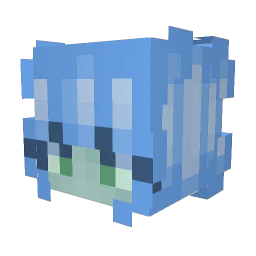 joyfemm Minecraft avatar head, 3D render