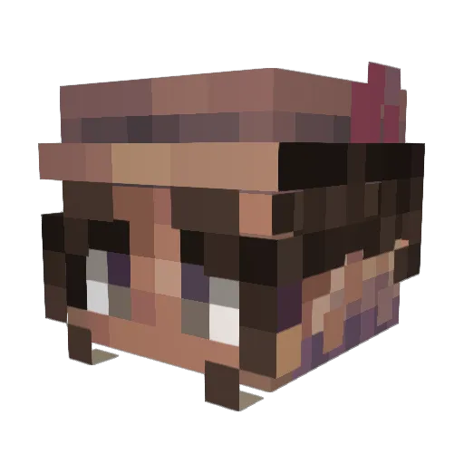 joyfuloasis Minecraft avatar head, 3D render