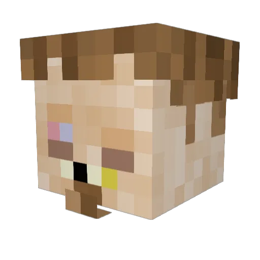 joyouslove Minecraft avatar head, 3D render
