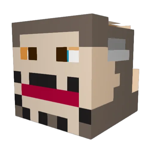 jozz69 Minecraft avatar head, 3D render