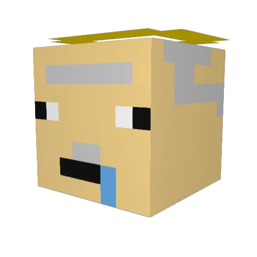jozz79 Minecraft avatar head, 3D render