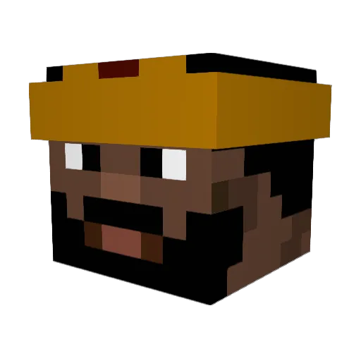 jp16strong Minecraft avatar head, 3D render