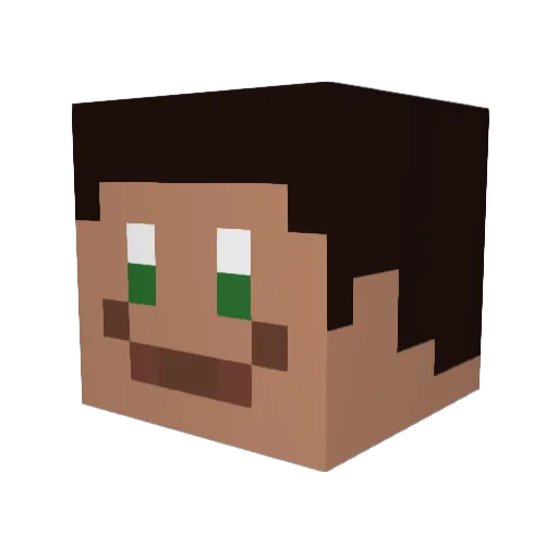 jp3049 Minecraft avatar head, 3D render