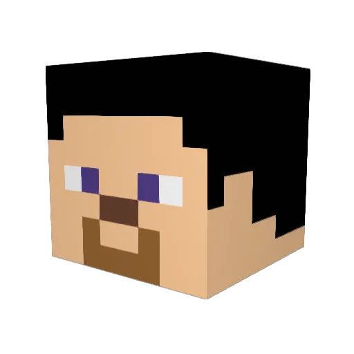 jp55925 Minecraft avatar head, 3D render