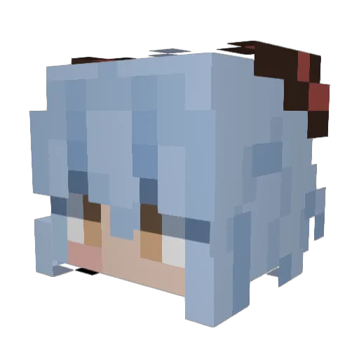 jpYuuki11 Minecraft avatar head, 3D render