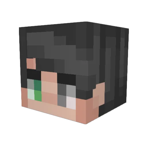 jpchaaa Minecraft avatar head, 3D render