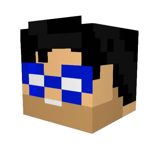 jpease Minecraft avatar head, 3D render