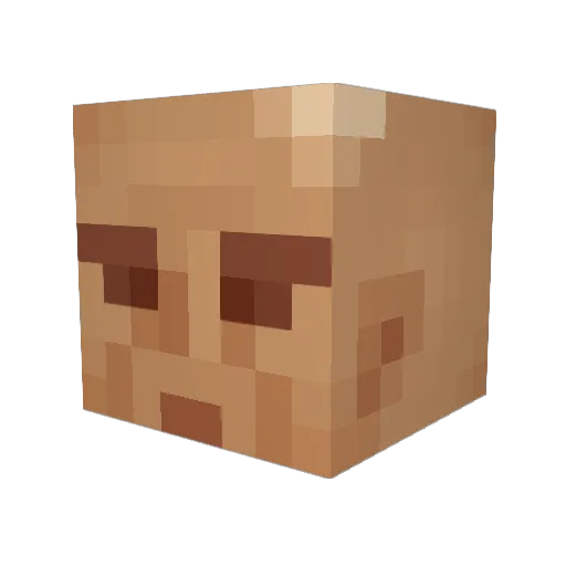 jpegimage Minecraft avatar head, 3D render