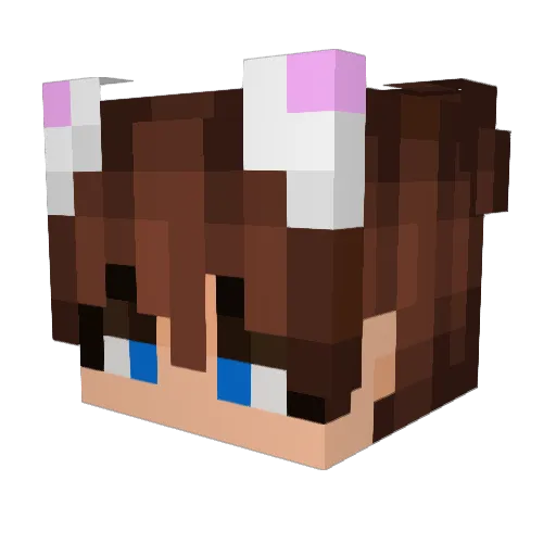 jper Minecraft avatar head, 3D render