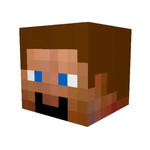 jpettiman Minecraft avatar head, 3D render