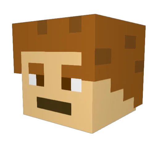 jphinkle2000 Minecraft avatar head, 3D render