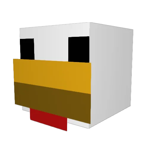 jpifer Minecraft avatar head, 3D render