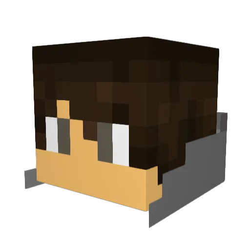 jplm_gamer Minecraft avatar head, 3D render