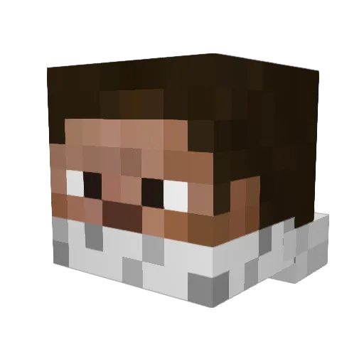 jpminer Minecraft avatar head, 3D render