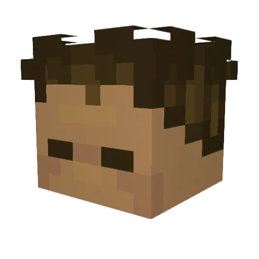 jpmonn Minecraft avatar head, 3D render