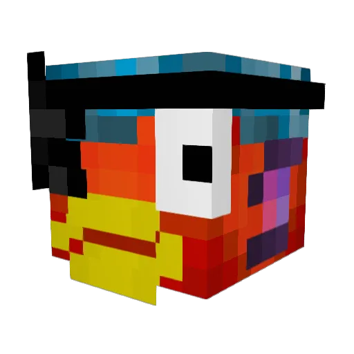 jpollak Minecraft avatar head, 3D render