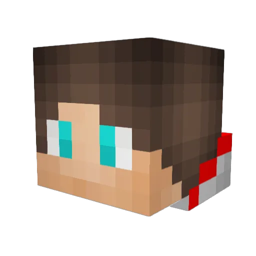 jpshark Minecraft avatar head, 3D render