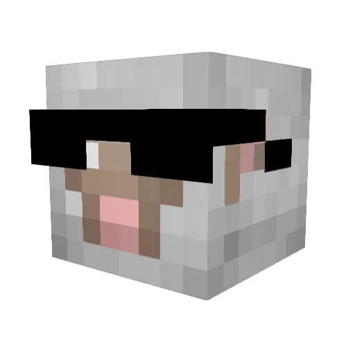 jpvscls Minecraft avatar head, 3D render