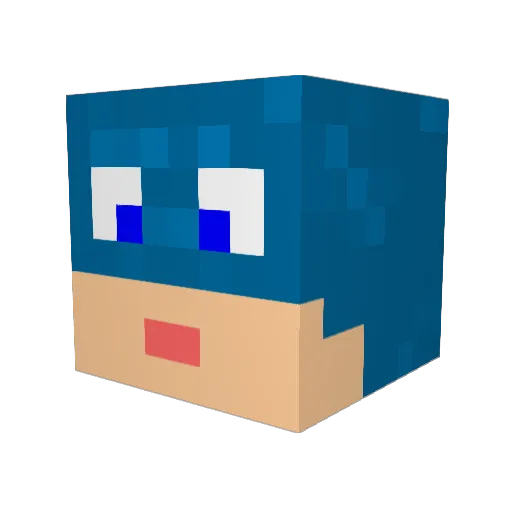 jpweber Minecraft avatar head, 3D render