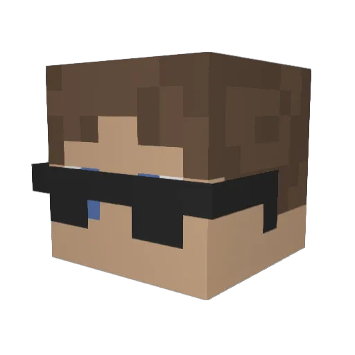 jqkup Minecraft avatar head, 3D render