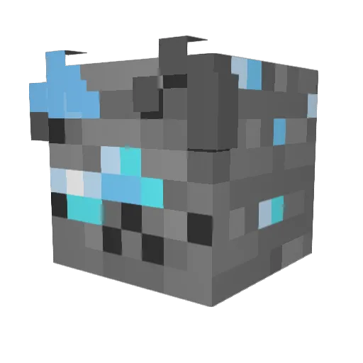 jqq Minecraft avatar head, 3D render