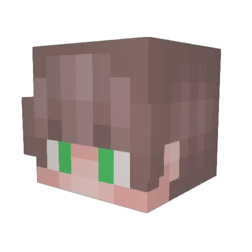 jqry Minecraft avatar head, 3D render