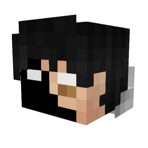 jqta Minecraft avatar head, 3D render