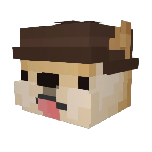 jr404 Minecraft avatar head, 3D render