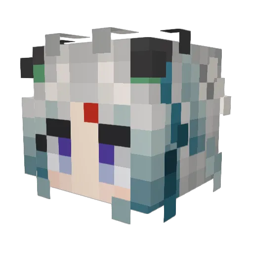 jraet_01 Minecraft avatar head, 3D render