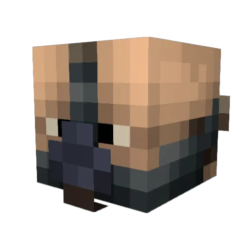 jraker Minecraft avatar head, 3D render