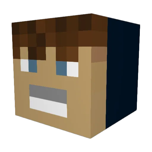 jrichard Minecraft avatar head, 3D render