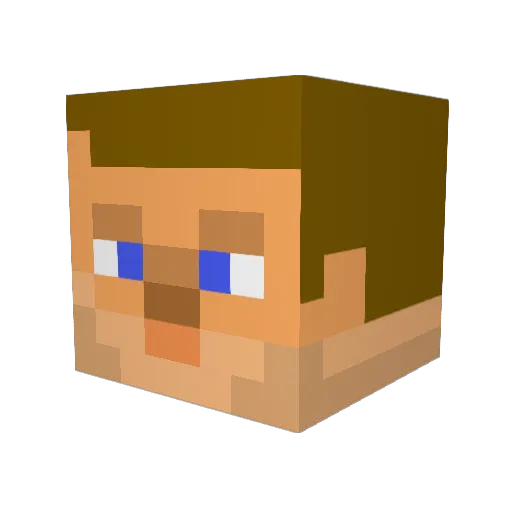 jrichter Minecraft avatar head, 3D render
