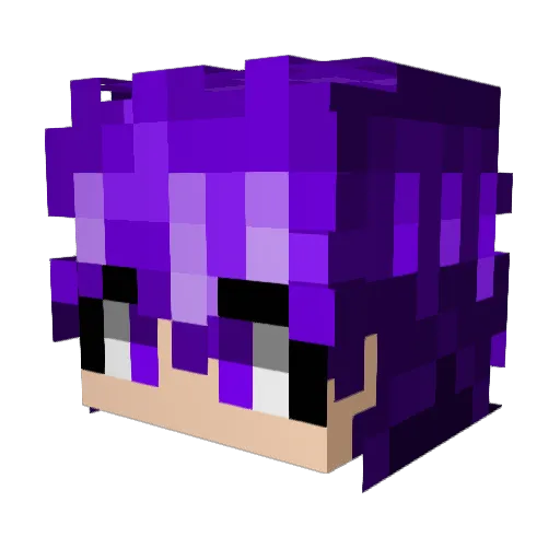 jrini Minecraft avatar head, 3D render